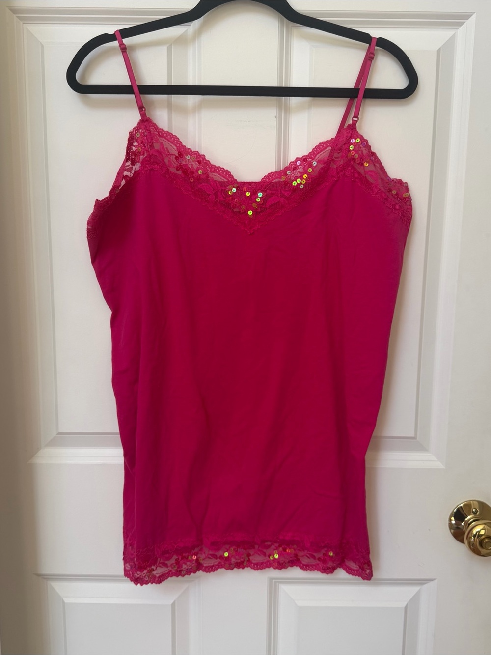 Bozzolo Fuchsia Lace & Sequin Camisole